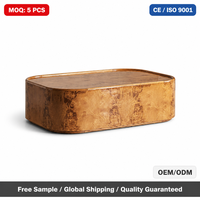 Meubles sur mesure de luxe privés, table basse en bois de palissandre de haute qualité et finition brillante, dessin CAO pris en charge, service VIP 1 sur 1.