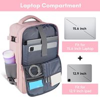 Sac à dos de voyage pour femme Taygeer, approuvé par la TSA |   Sac à dos décontracté et professionnel en polyester 35L avec compartiment pour ordinateur portable 15,6 pouces, poche pour bouteille d'eau et pochette à chaussures, fermeture éclair