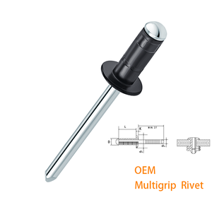 Aluminium Stalen Multigrip Grote Hoofdblinde Pop Klinknagels 3.2-6.4Mm Diameter Klasse 10 Grip 1-40 - Product Image 3