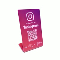 Autocollant de table NFC pour restaurant, compatible Google Reviews NFC215, carte de commentaires avec code QR dynamique, autocollant intelligent 13,56 MHz, logo personnalisé