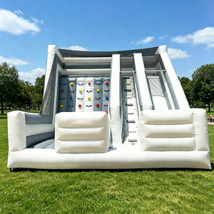 Muro de Escalada Inflable de PVC, Combo de Tobogán Inflable, <span class=keywords><strong>Juego</strong></span> de Salto Comercial Grande Tipo <span class=keywords><strong>Tik</strong></span> <span class=keywords><strong>Tok</strong></span> - Product Image 1