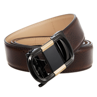 Ceinture en cuir véritable à cliquet personnalisée de haute qualité pour hommes.