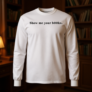 Show Me Your B00ks Camiseta de manga larga con diseño de gusano de la lectura para amantes de los libros - Product Image 3
