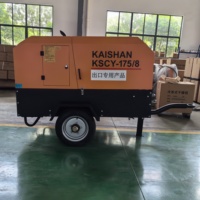 Compresseur diesel mobile robuste de vis de Kaishan avec des roues pour l'exploitation minière et de l'énergie, opérations de dynamitage