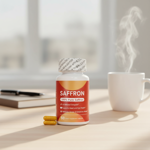 Saffraan Kruidensupplement <span class=keywords><strong>Capsules</strong></span> (60 stuks) Volwassenen - Antioxidanten Gezondheid Aangepaste Kruiden Vegan <span class=keywords><strong>Moringa</strong></span> Blad Capsule OEM&OBM - Product Image 2