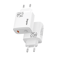 Vente flash - Chargeur rapide PD 25W - Prise EU - Mini USB C - Certifié CE/RoHS - Portable - Universel pour iPhone, Samsung, téléphones Android