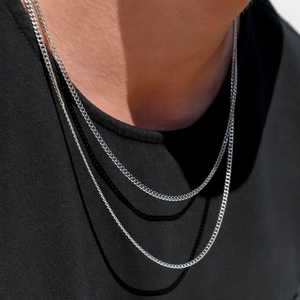 Collana da Uomo in Acciaio Inossidabile Placcato Oro 18k, Catena Cubana 3mm, Gioielli Hip Hop, Regalo <span class=keywords><strong>per</strong></span> Fidanzato - Product Image 3