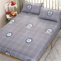 Parure de lit 100% coton SP85 haute qualité au meilleur prix 1 drap-housse 2 taies d'oreiller avec impression de conception personnalisée