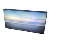 Toile murale de plage avec lumière LED bleue pour une ambiance estivale