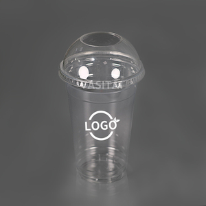 Tazza per animali domestici in <span class=keywords><strong>plastica</strong></span> usa e getta di ottima qualità da 98mm abbinata a coperchi a cupola a foro largo - Product Image 6