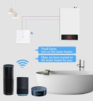 Chauffe-eau mural intelligent Tuya 40A WiFi, commande vocale, panneau en verre, télécommande, compatible avec Alice, Google Home, Alexa, interrupteur de chaudière