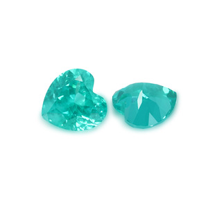 Paraiba Heart Cut Loose Stone Charms Spring 2024 Gift Crystal Pendants - Product Image 3