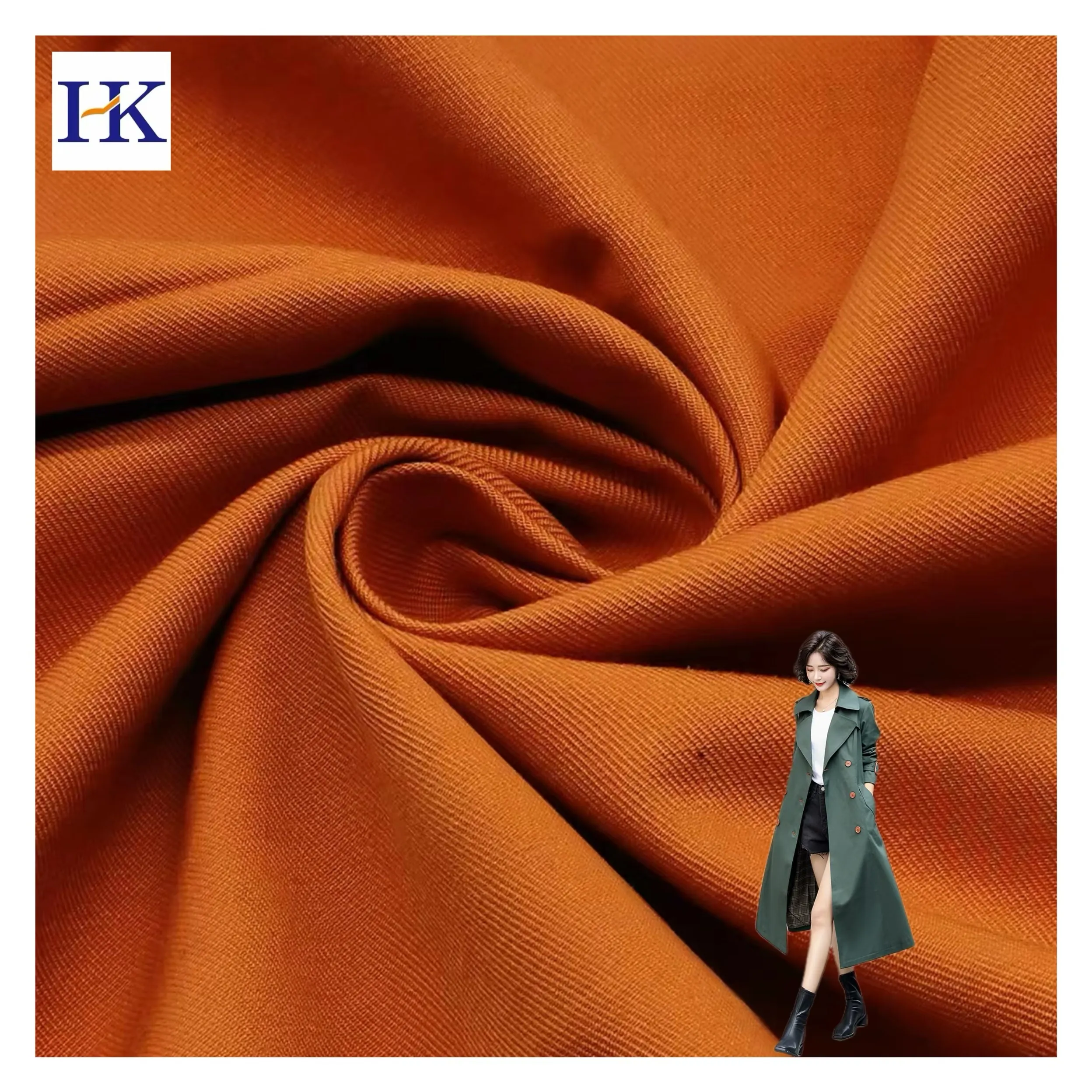 Factory 150D * 21S 2/2 twill polyester cotton interwoven thickened windbreaker workwear fabric