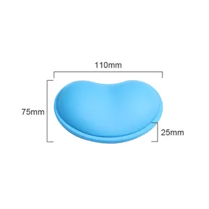 Almofada de descanso de pulso em gel de silicone almofada de mouse PU ergonômica em forma de coração travesseiro de mão legal reduz eficazmente a almofada de mouse de pulso