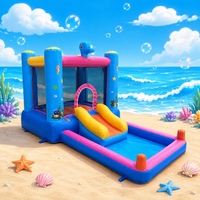 Château gonflable portable en nylon Noco sur le thème des animaux pour 3 enfants, utilisation en extérieur pour garderie