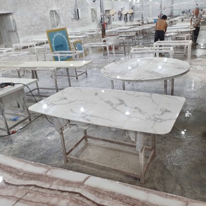 Boton Đá Nhân Tạo đá thời trang đồ nội thất bằng đá cẩm thạch hàng đầu Trung tâm đá cẩm thạch <span class=keywords><strong>Inlay</strong></span> Bàn cà phê hàng đầu - Product Image 6