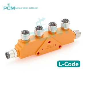 M12 L mã 4 + PE Power splitter 4 cách TEE Adapter 12A cho động cơ bước fieldbus ổ đĩa tuyến tính I/o van profinet Thiết bị chuyển mạch - Product Image 4