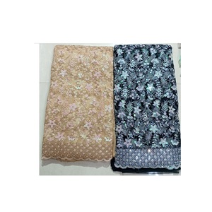 Tissu de filet de séquence arc-en-ciel de broderie de haute qualité pour l'occasion spéciale de mariage d'habillement au prix d'exportation - Product Image 1