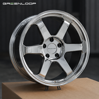 GREENLOOP Maining Forged Chrome Te37 Ultra Saga SL 6061-T6 Velg Tempa dari Paduan Aluminium