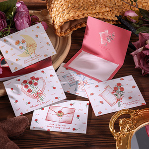 Cartes de vœux vierges à motifs floraux, cartes de remerciement avec pages intérieures, vente en gros, pour mariages, anniversaires, fêtes, fleuristes, cadeaux d'entreprise, impression personnalisée - Product Image 2