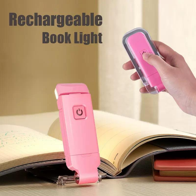 NEW Led Usb Rechargeable Book Light Ultralight 200mah Built in Battery Silicone Adjustable Clip on Light Book Light