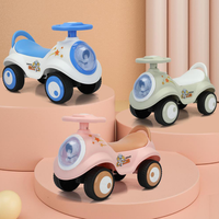 Pabrik harga murah pendidikan potong kartun Walker mobil geser bayi mobil mainan berkendara anak dengan lampu musik