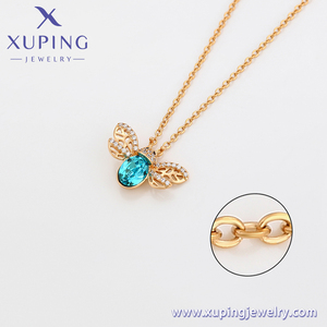 Collar A00770967 Xuping Jewelry con Colgante de Mariquita de Siete Estrellas, Diseño Creativo, Clásico y Lindo, Cristal Azul, 18K - Product Image 4
