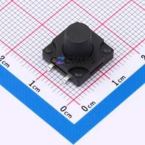 SMG-12T-H100A1 Tactile Switch SMD-4P,12x12mm Switch Single Pole Single Throw Round Button 2.5N 12mm - Product Image 1