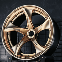 Jantes forgées sur mesure en 2 pièces, 19, 20, 21 pouces, à profil profond et concave, pour BMW M3 M4 M2 Corvette C8, finition or brossé poli R190