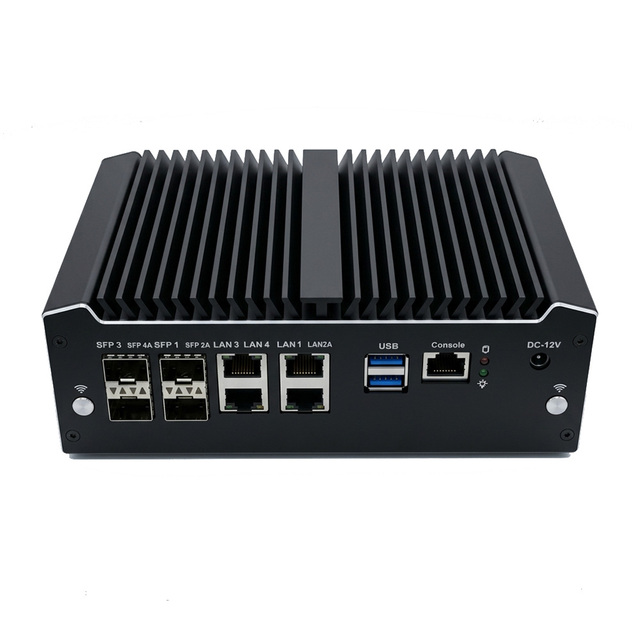 Embedded Computer Desktop Intel 8 Cores 8 Thread C3758 4x SFP 10G 4x LAN 2.5G DDR4 PfSense Networking Appliance Firewall PC