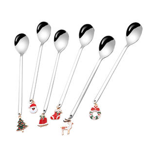 6-delige Anti-Aanbaklaag Keukengerei Set Goud Op Maat Gemaakte Kerstthee Lepels Gevuld Essentiële Kookgerei Collectie - Product Image 1