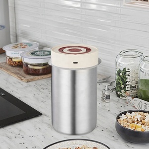 Top Seller ABS coperchio in acciaio inox cibo conservazione lunga durata della batteria elettrico <span class=keywords><strong>sottovuoto</strong></span> contenitore per caffè/fagioli/latte artificiale - Product Image 4