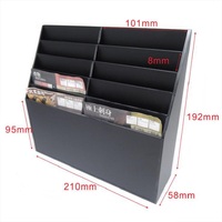 Porte-brochures en acrylique noir de bureau Porte-brochures Porte-brochures en acrylique