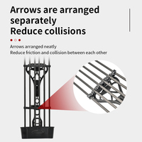 STARCN Carquois à 6 flèches à dégagement rapide, support de flèches pour tir à l'arc à fixation sur la visée, en ABS durable, compatible avec les arcs à poulies