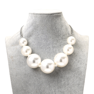 Collar de Joyería Nupcial de Moda <span class=keywords><strong>2026</strong></span>, Joyería Romántica para Bodas, Collar Exagerado de Perlas Blancas ABS para Mujer - Product Image 2