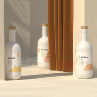Étiquettes autocollantes en papier blanc imperméable à l'eau avec logo personnalisé étiquettes adhésives pour bouteille de vin de boisson pour whisky et vodka
