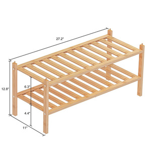 Bicheng Bamboo <b>Shoe</b> <b>Rack</b> Multi-Story Stackable Freestanding Entryway <b>Storage</b> Cabinet - Product Image 4
