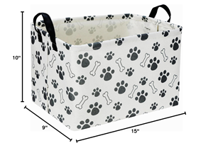 Panier rectangulaire pour chien, panier de rangement pour enfants avec poignées pour la décoration de la chambre, bacs de rangement pour chiots - Product Image 5