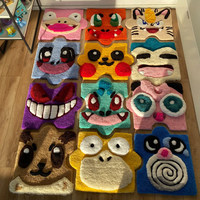 Op New Arrival Cute Customized Size Shape Handmade Rug Home Bathroom Decor Carpet Puzzle Rug Creative Gift