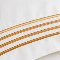 Ensemble de literie d'hôtel en satin 100% coton brodé, couleur de tissu personnalisable, draps en coton de luxe, broderie personnalisée