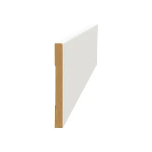 1/2 بوصة. x 5 بوصة. قوالب لوح قاعدة عصرية من خشب ليفي متوسط الكثافة مُزينة باللون الأبيض مع تقليم داخلي مسطح