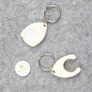 Custom Euro Coin Trolley <b>Keychains</b>-<b>Personalized</b> ABS Cross Style Shopping Cart Token Holder Digital Printing Portable Promotions - Product Image 4
