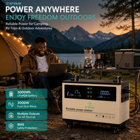 Générateur solaire domestique grande capacité 4 kW, banques d'énergie mobiles d'urgence, batterie à onde sinusoïdale pure, énergie solaire portable