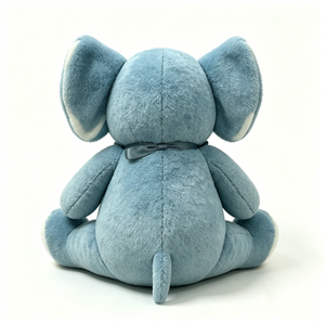 Elefante de Peluche Azul Personalizado, Adorable Peluche de Elefante con Orejas Grandes y Lazo - Product Image 3