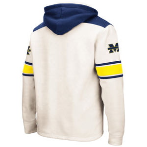 Sweat à capuche personnalisé de qualité supérieure pour le hockey, avec impression sérigraphique marine et lacets - Product Image 2