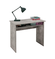 Bureau en bois mélamine 90 cm de large, avec étagère fixe, petite Table d'angle pour ordinateur, bureau et maison
