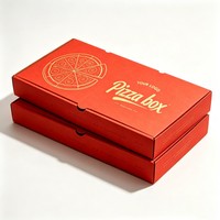 Boîte à pizza personnalisée à 3 compartiments, emballage en carton alimentaire pour mini-pizzas, boîte à emporter écologique