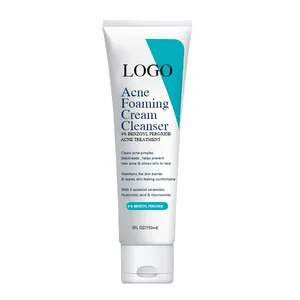 4% benzoil peróxido de acne facial limpador, ácido hialurônico personalizado, peróxido de acne, lavagem suave, reparo de pele sensível