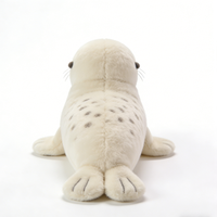 Peluche de phoque tacheté mignon, jouet en peluche doux avec broderie en polyester et coton PP, idéal pour les cadeaux d'anniversaire, OEM ODM disponible