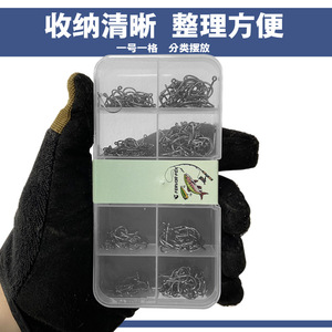 เบ็ดตกปลาแบบมีรู 3-12 #   อุปกรณ์ตกปลากลางแจ้งโลหะความแข็งแรงสูง 500 ชิ้น ใช้ในแม่น้ำ ทนทาน - Product Image 4